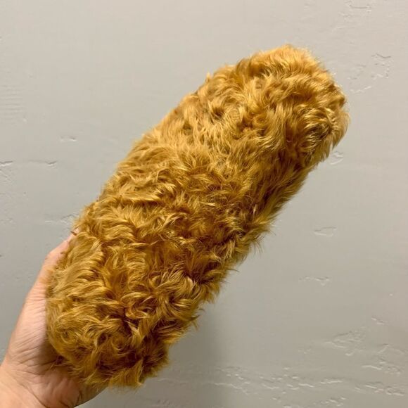 Handmade Real Curly Shearling Kisslock Clutch/Shoulder Bag/Crossbody & 2 Chains - Picture 13 of 14